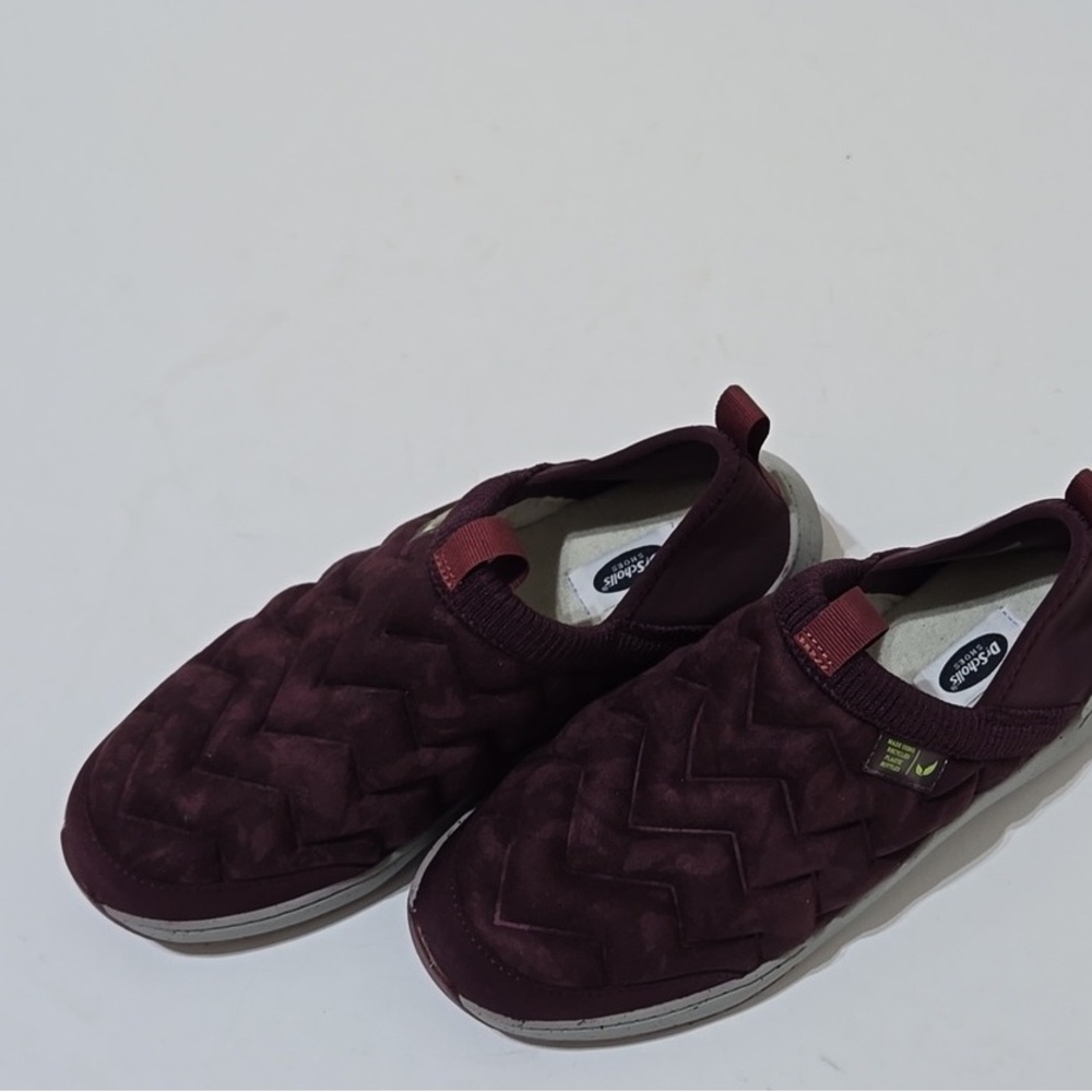 Burgundy Quilted Slip-On Sneakers